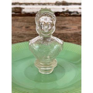 Vintage Mary Lowell Queen Victoria Glass Bottle Top Bust